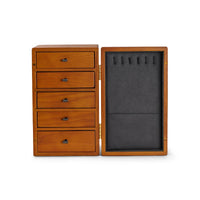 Elegant Wooden Jewelry Box for Women - Multi-Layer Jewelry Organizer with Magnetic Absorption 7
