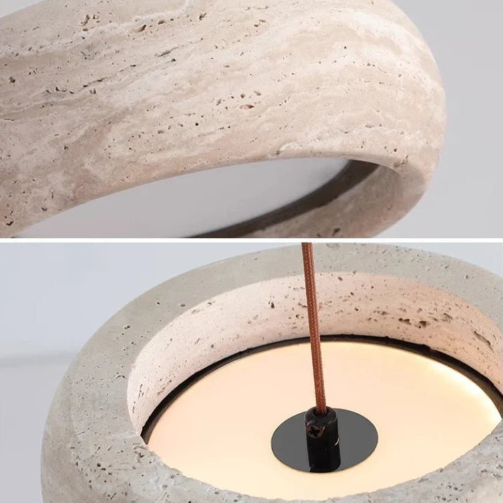 Elegant Yellow Travertine Pendant Lighting - Unique Kitchen Island Fixture 5