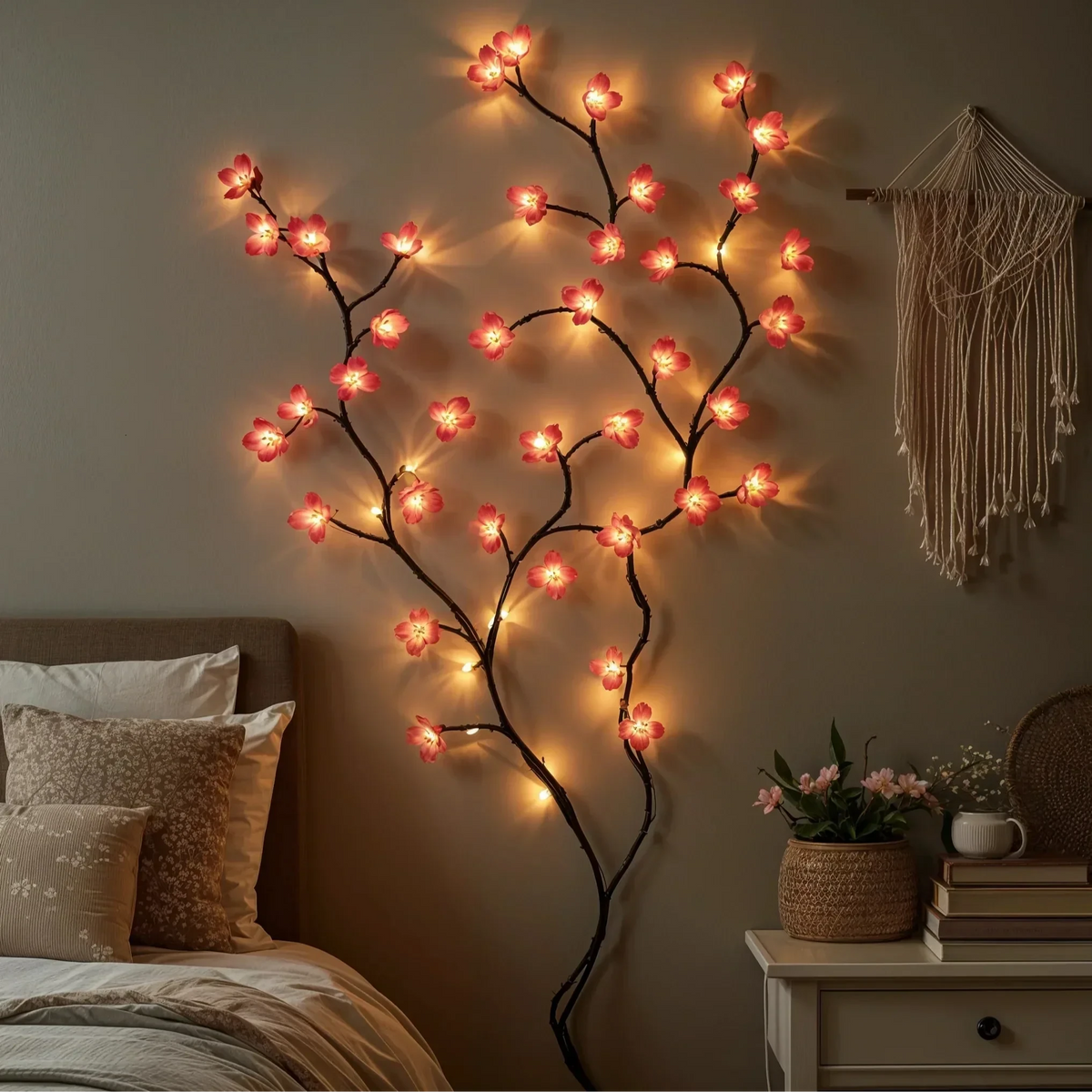 FLORKAVIA – Luci a stringa LED a fiori di ciliegio per un’atmosfera da sogno in casa