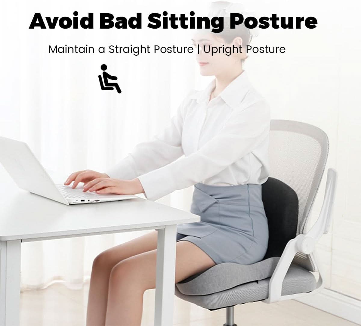 ErgoComfort Pad - Premium Memory Foam Seat Cushion for Posture Support 1