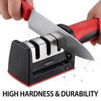 Ergonomic 3-Stage Manual Knife Sharpener with Non-Slip Handle for Precision Sharpening 4