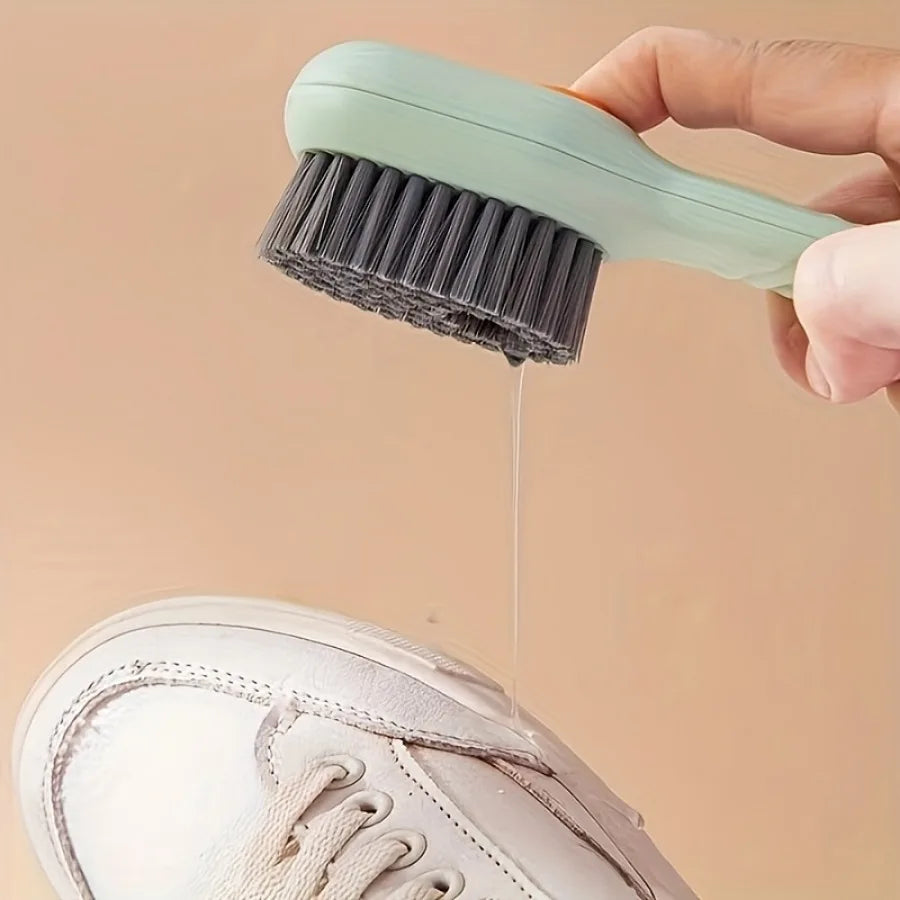 Ergonomic Green Shoe Cleaning Brush with Soft Bristles for Versatile Use 1