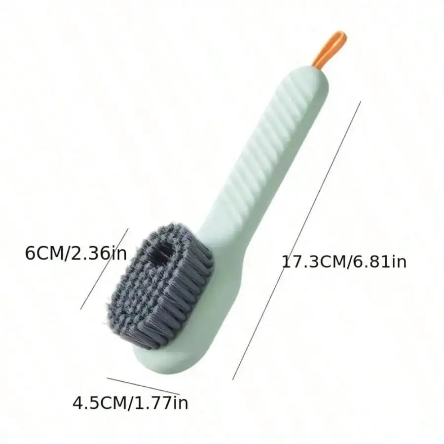Ergonomic Green Shoe Cleaning Brush with Soft Bristles for Versatile Use 2