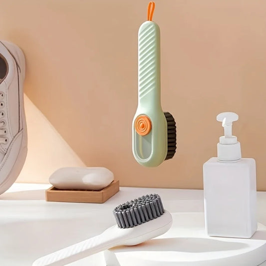 Ergonomic Green Shoe Cleaning Brush with Soft Bristles for Versatile Use 3
