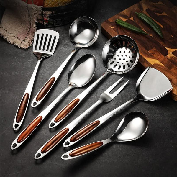 IRONSPAT – Ensemble ergonomique d’ustensiles de cuisine en acier inoxydable pour une cuisson précise et un usage quotidien