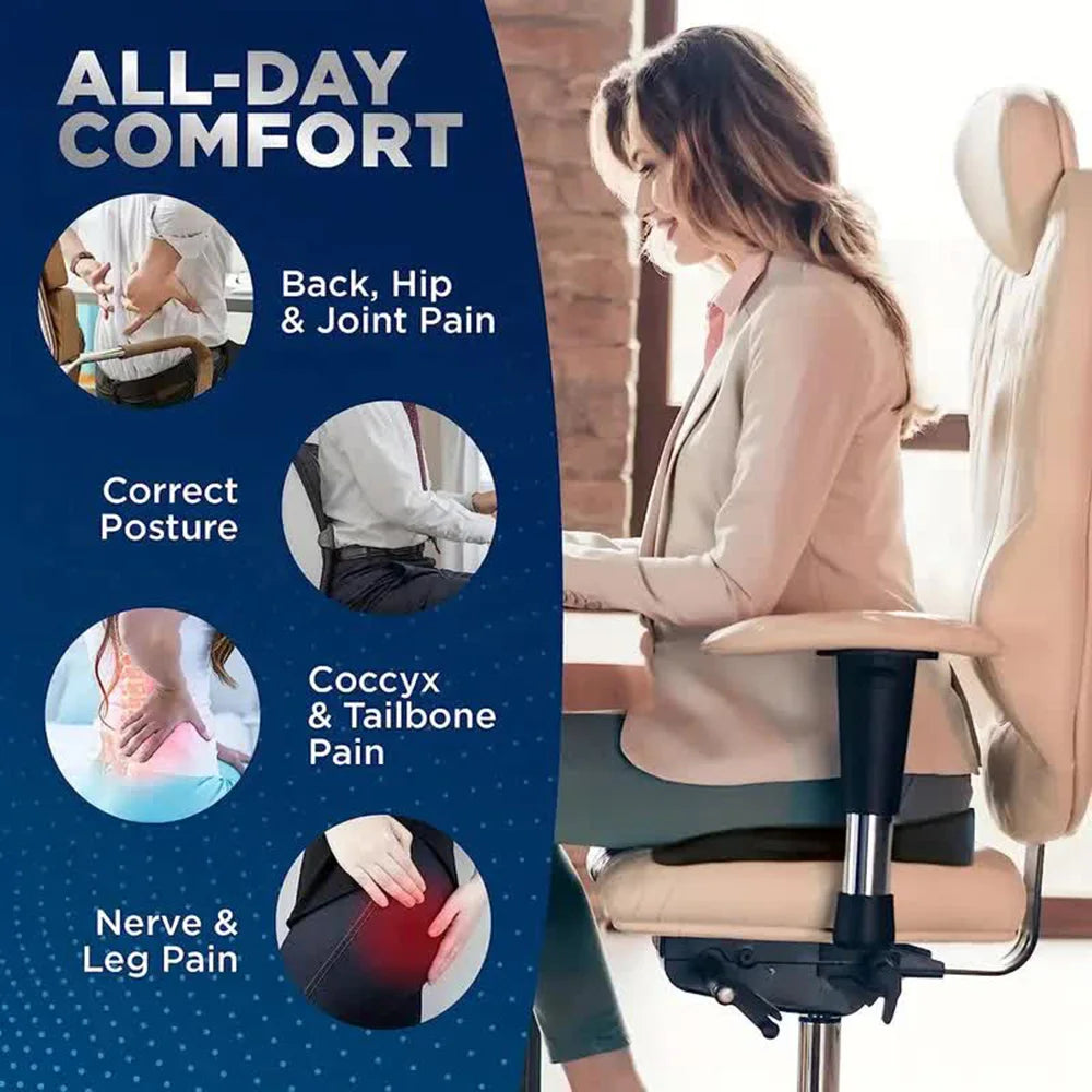 Ergonomic U-Shaped Memory Foam Seat Cushion for Comfort and Support 4