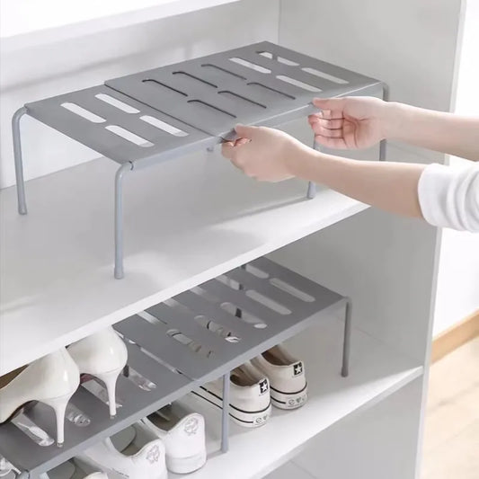 Expandable ABS Shoe Rack - Space-Saving Shoe Storage Organizer for Under Sink 0