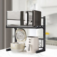 Expandable Kitchen Shelf - Adjustable Metal Storage Organizer for Microwave 2