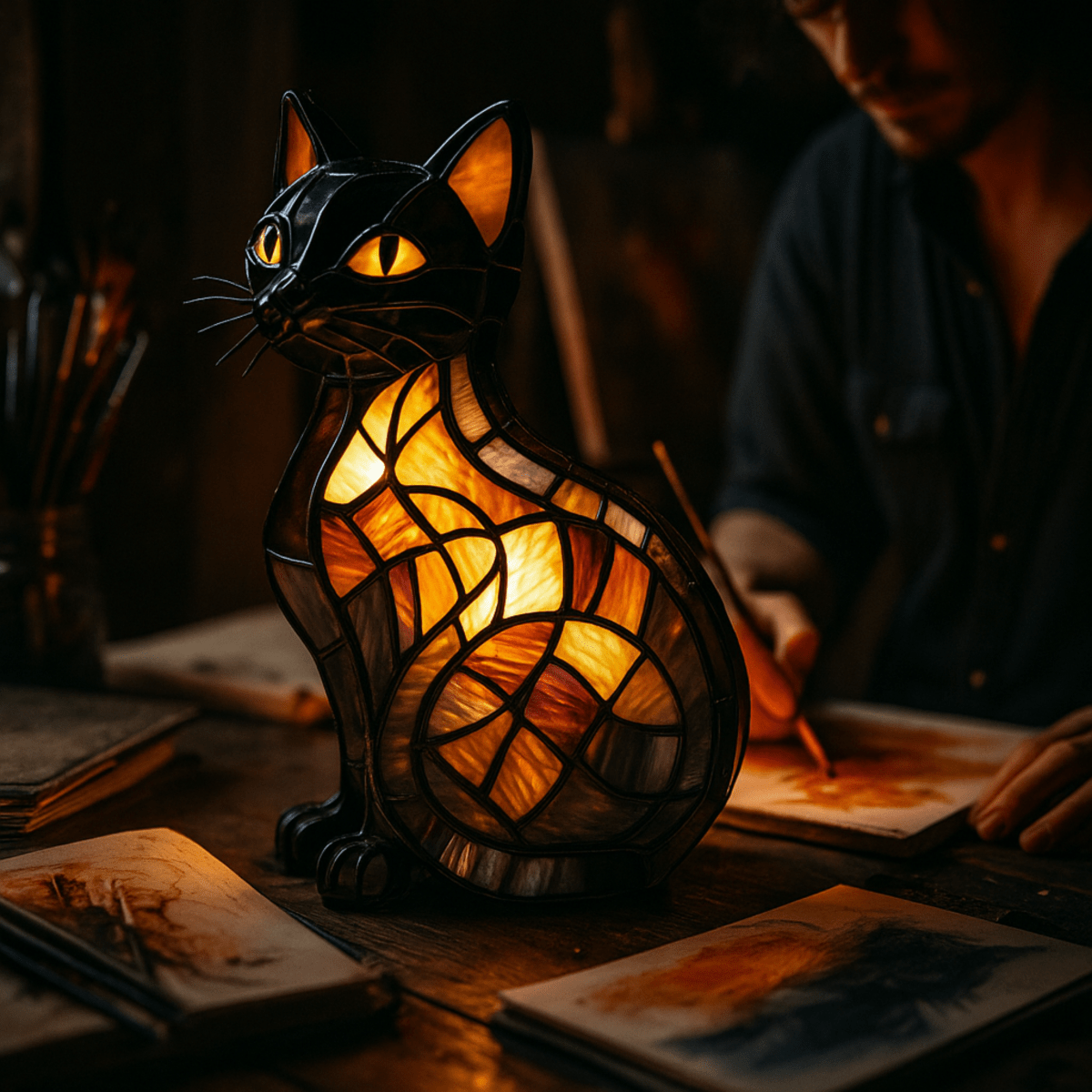 Felilux - Cat Night Lamp with Soothing LED Light, Touch Control & Portable Design 5