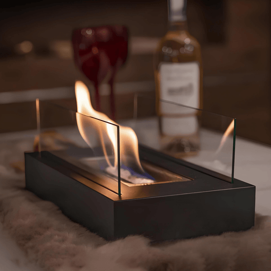 FlameGlow - Bioethanol Tabletop Fireplace, Portable Table Top Fire Bowl for Indoor & Outdoor Use 0