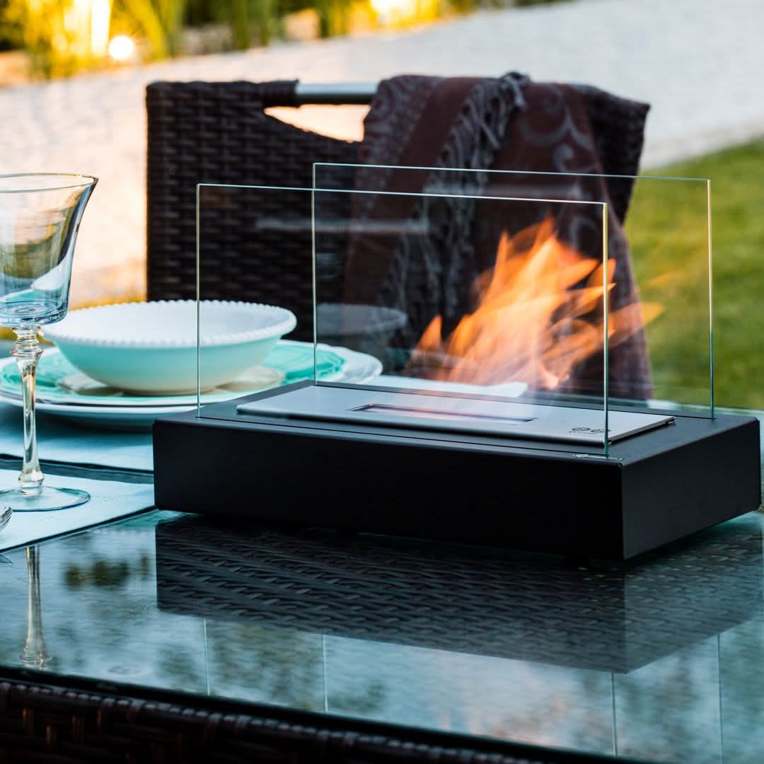 FlameGlow - Bioethanol Tabletop Fireplace, Portable Table Top Fire Bowl for Indoor & Outdoor Use 2
