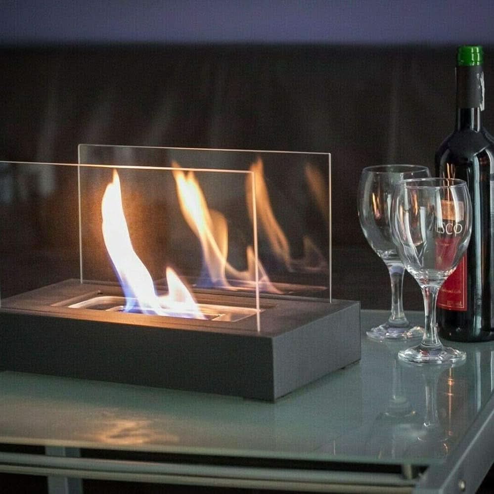 FlameGlow - Bioethanol Tabletop Fireplace, Portable Table Top Fire Bowl for Indoor & Outdoor Use 3