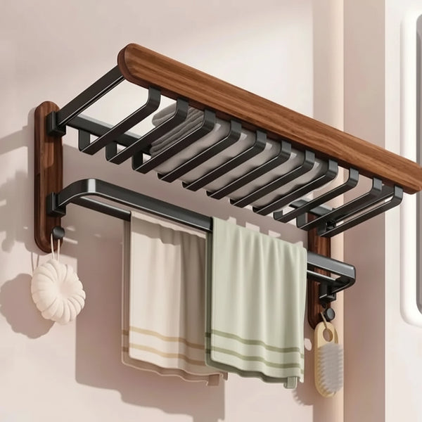 WOODFOLD – Porte-serviettes pliant en noyer