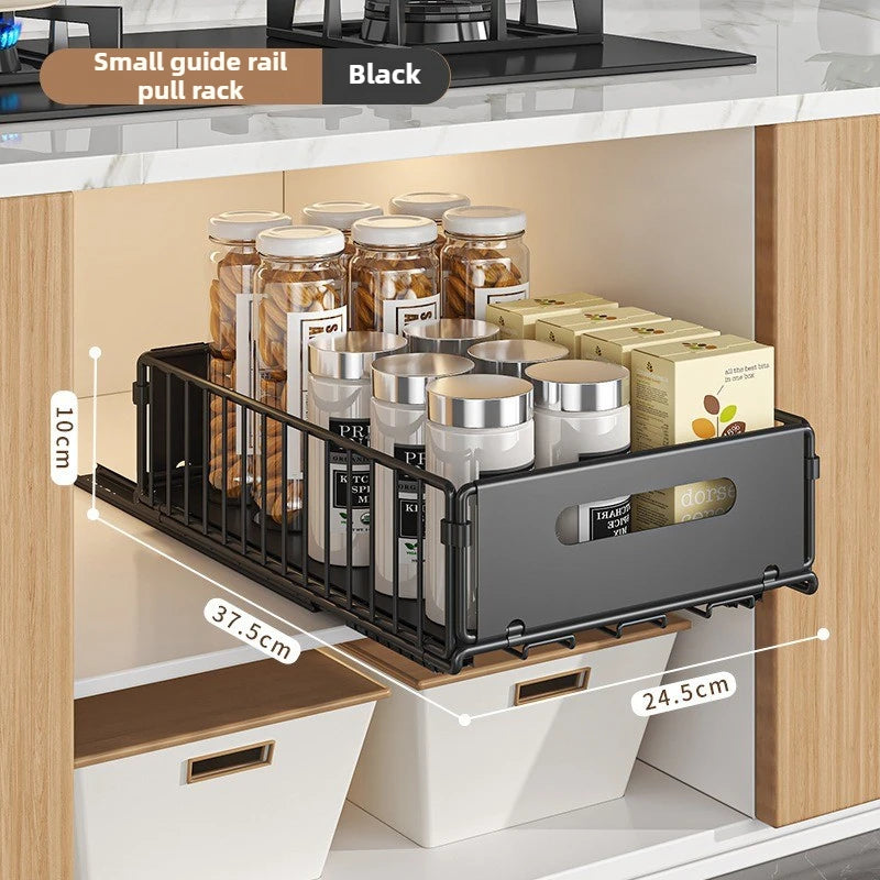 Folding Cabinet Storage Rack - Multifunctional Pull-Out Basket for Kitchen Organization 9