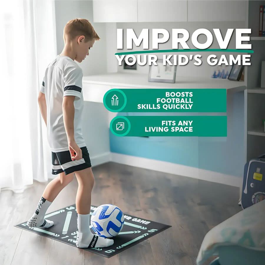 FootMaster Soccer Training Mat - Non-Slip Grip for Technique & Coordination 4