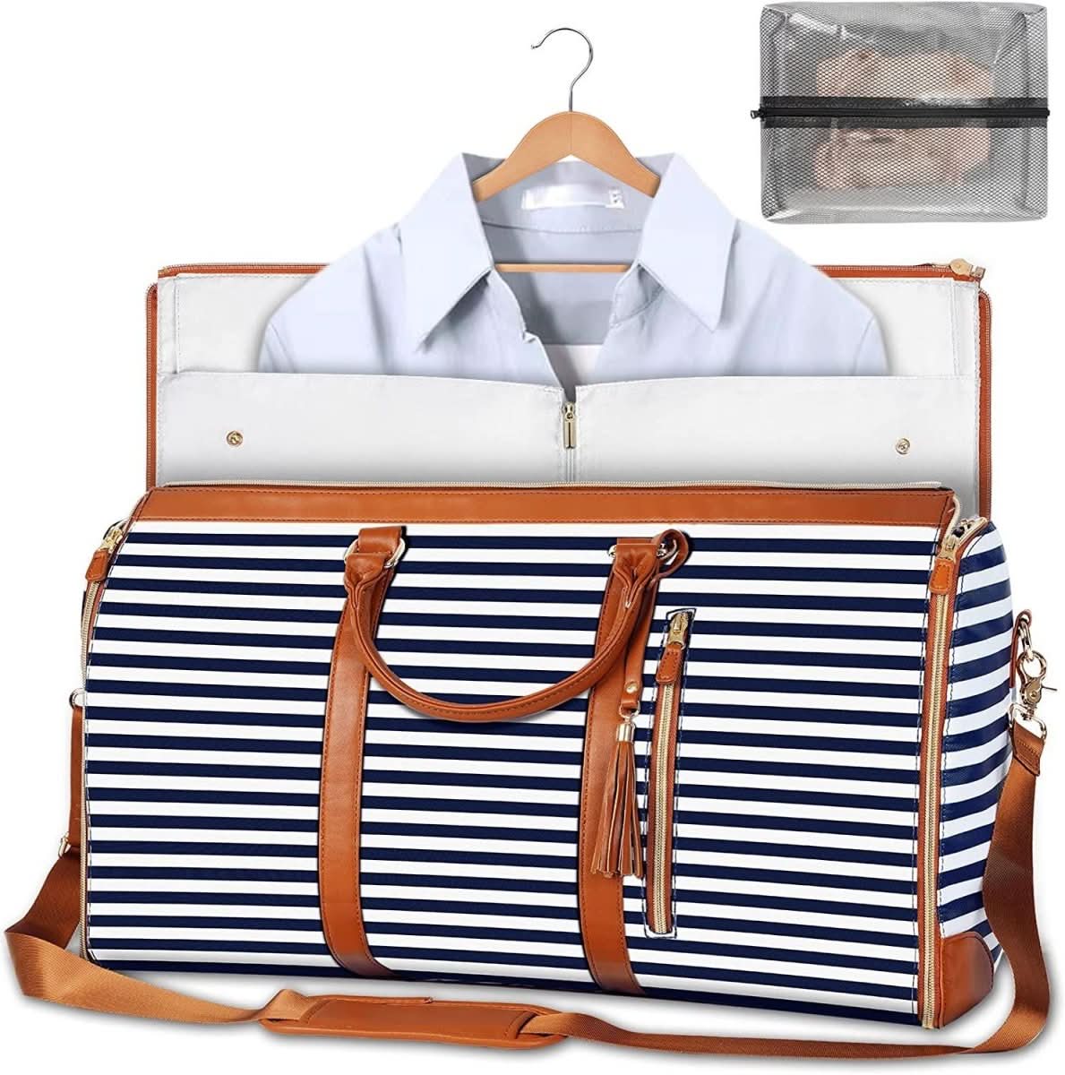 GARMENTGO Travel Bag - Foldable garment bag made of PU leather for crease-free travelling in style 0