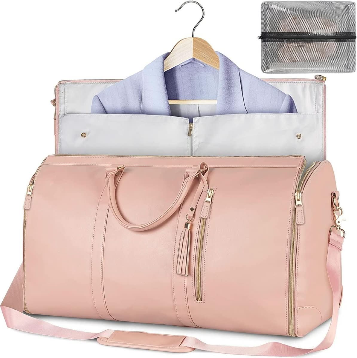 GARMENTGO Travel Bag - Foldable garment bag made of PU leather for crease-free travelling in style 4