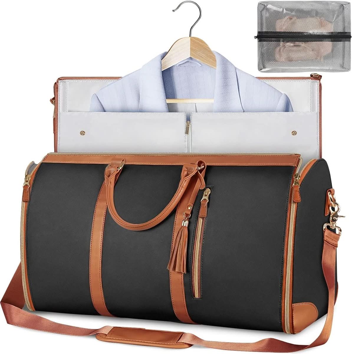 GARMENTGO Travel Bag - Foldable garment bag made of PU leather for crease-free travelling in style 5