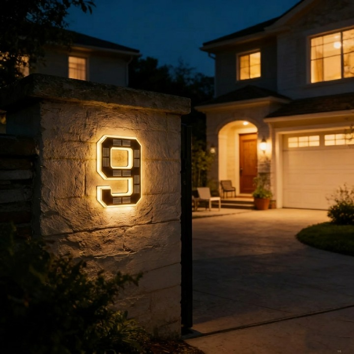 ADDRARAY – Solar Address Sign with Automatic Outdoor Lighting