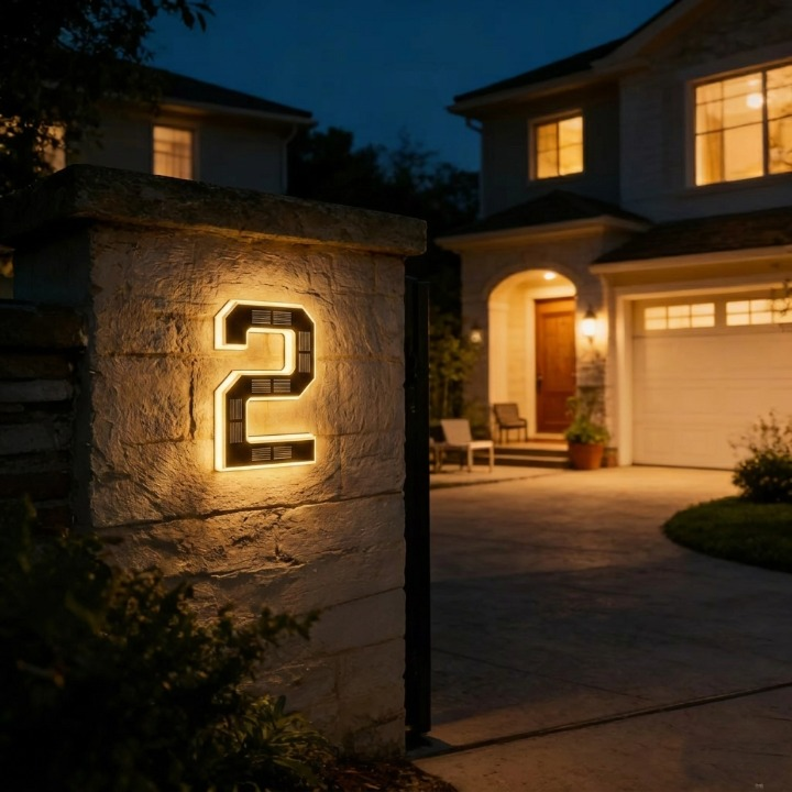ADDRARAY – Solar Address Sign with Automatic Outdoor Lighting