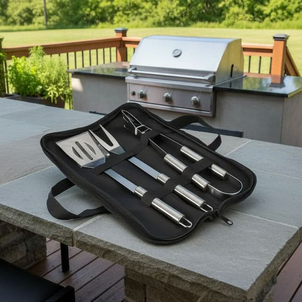 EMBERSET – Stainless Steel BBQ Tool Set for Outdoor Cooking