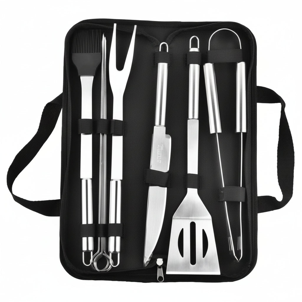 Grill Tool Set - Complete Stainless Steel BBQ Utensils for Outdoor Cooking 10