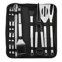 Grill Tool Set - Complete Stainless Steel BBQ Utensils for Outdoor Cooking 12