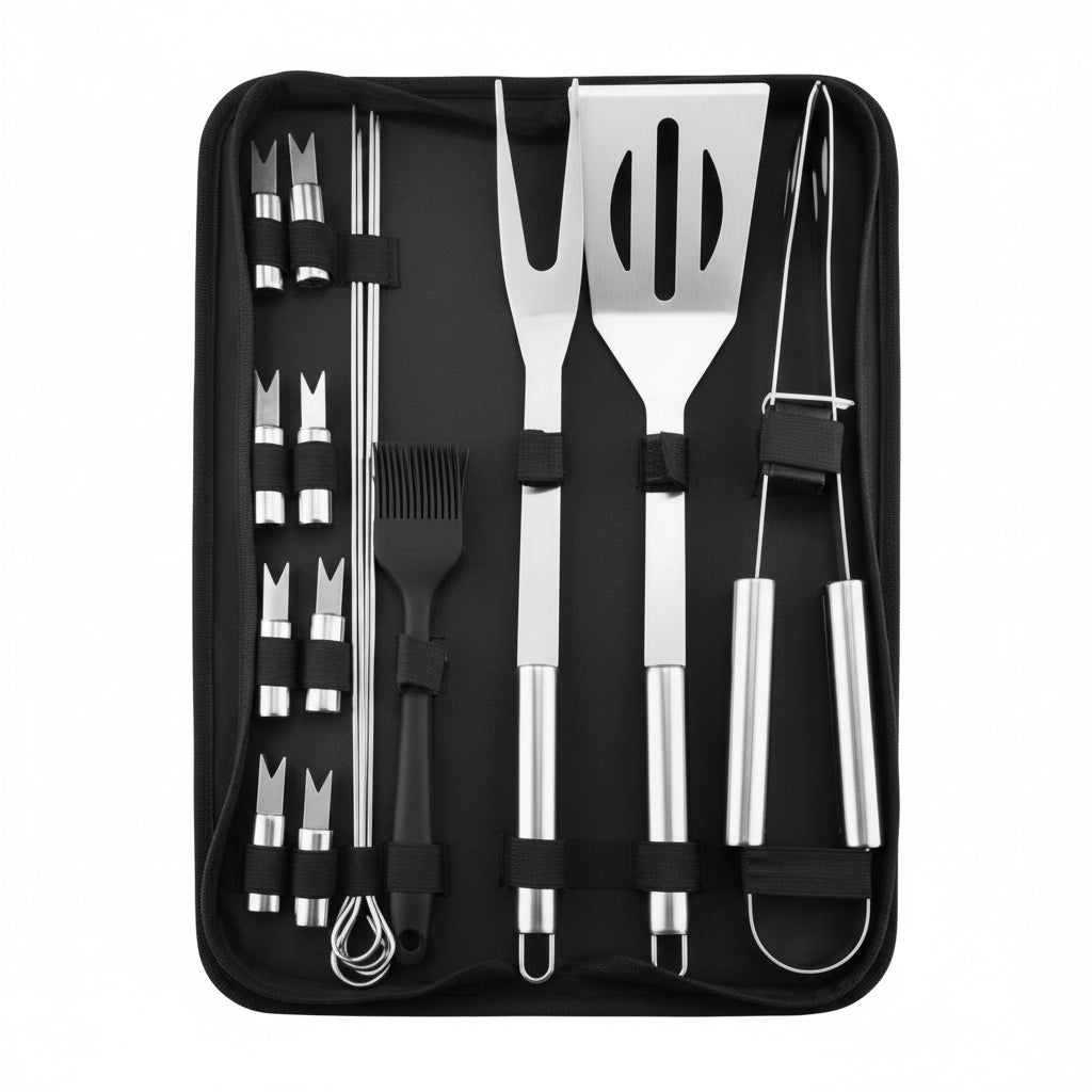 Grill Tool Set - Complete Stainless Steel BBQ Utensils for Outdoor Cooking 7