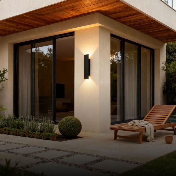 WALLCREST – Außen-Wandleuchte mit Up-Down-Beleuchtung für eine markante Fassadenbeleuchtung