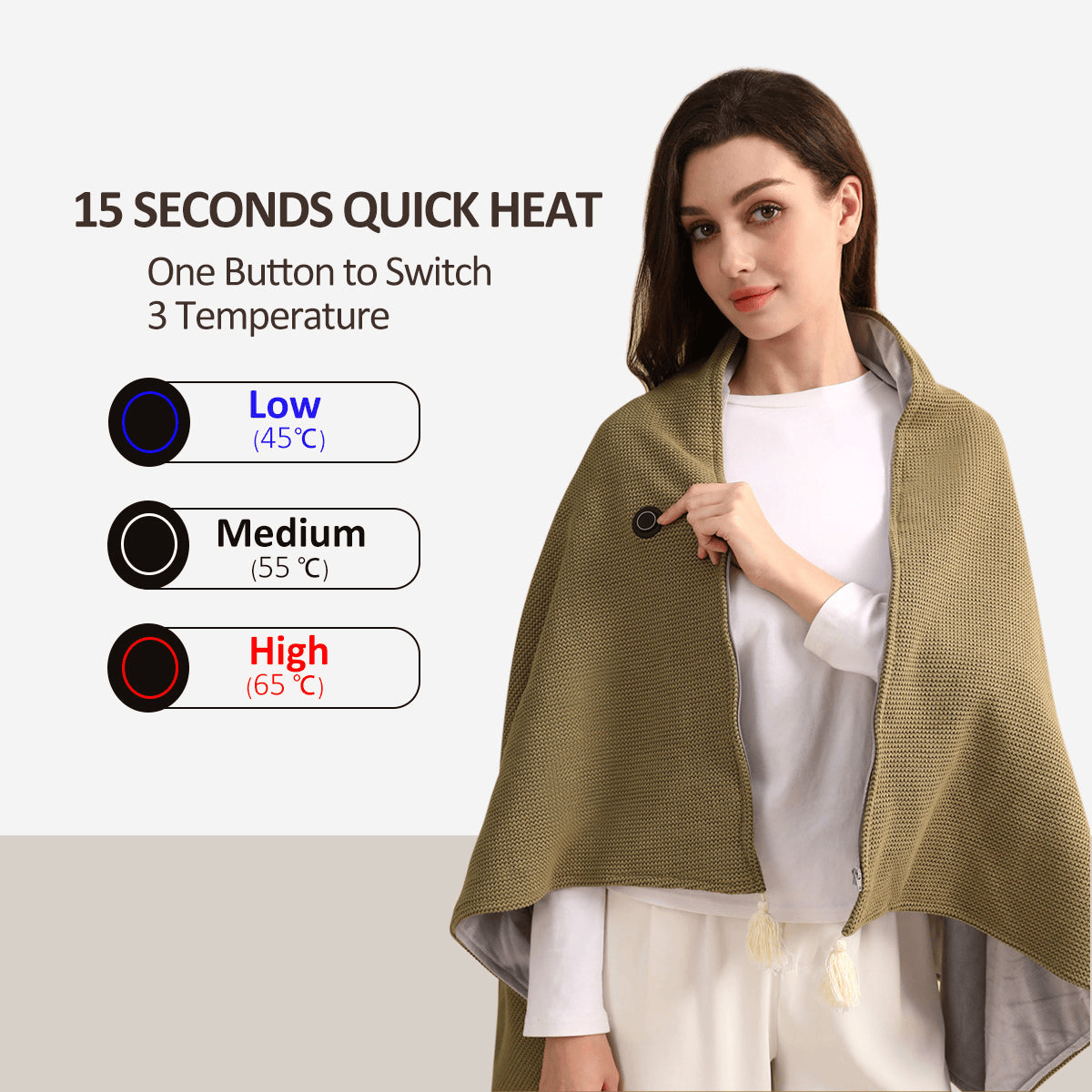 COZYEMBER – Heated Throw for Warm Evening Relaxation