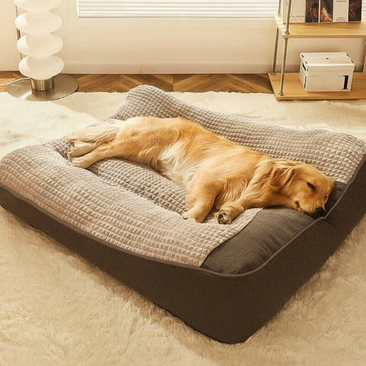HUGBED - Large Orthopedic Dog Bed with Scratch-Resistant Design and Raised Headrest 0