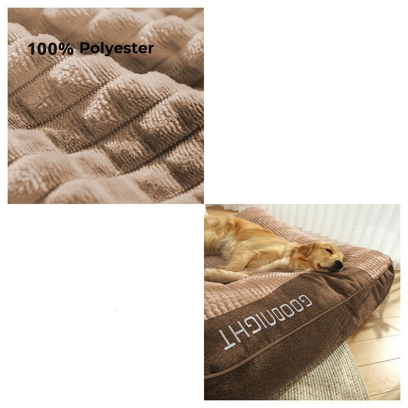 HUGBED - Large Orthopedic Dog Bed with Scratch-Resistant Design and Raised Headrest 4