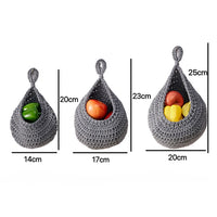 Handmade Jute Hanging Baskets - 3-Piece Wall Storage for Fruits & Vegetables 8