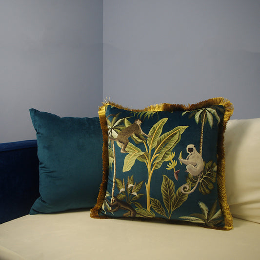 JUNGLELIVA – Retro Jungle Animal Cushion Cover for Sofa Decor