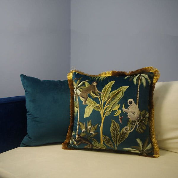 JUNGLELIVA – Housse de coussin rétro à motif animaux de la jungle pour décoration de canapé
