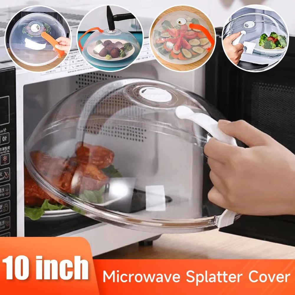 High-Temperature Resistant Microwave Cover - Clear Food Splatter Shield 0