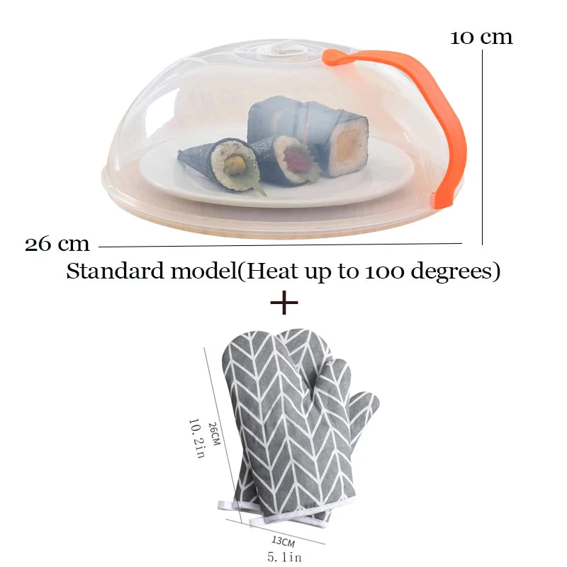 High-Temperature Resistant Microwave Cover - Clear Food Splatter Shield 13