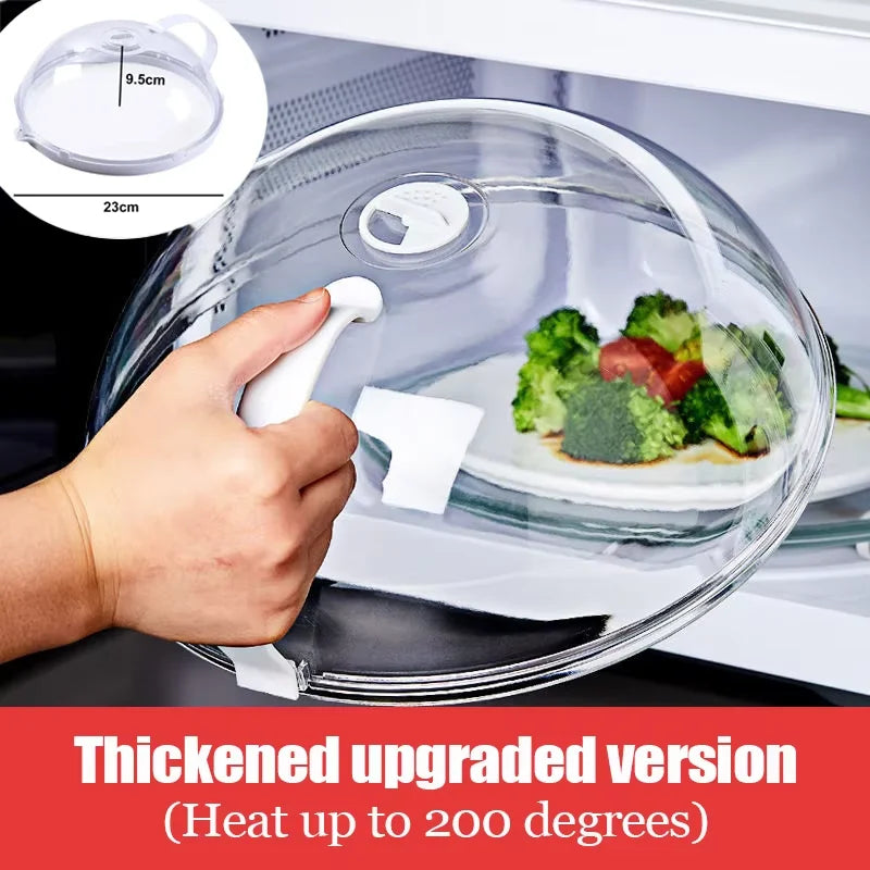 High-Temperature Resistant Microwave Cover - Clear Food Splatter Shield 15