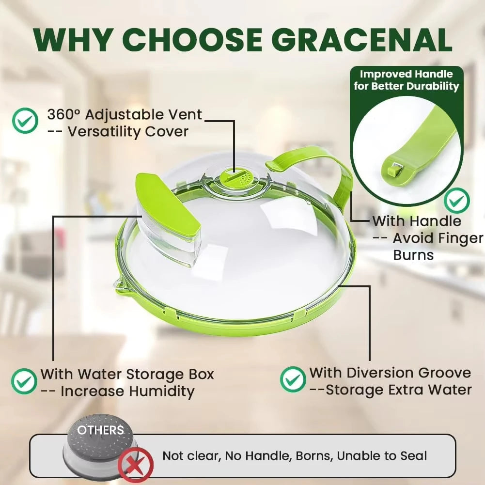 High-Temperature Resistant Microwave Cover - Clear Food Splatter Shield 5