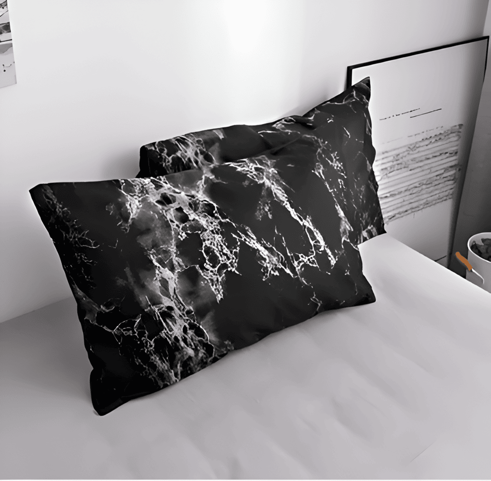 ELEGANTIXA – Set di biancheria da letto in marmo da 3 pezzi per il massimo comfort in camera da letto