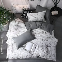 ELEGANTIXA – Set di biancheria da letto in marmo da 3 pezzi per il massimo comfort in camera da letto