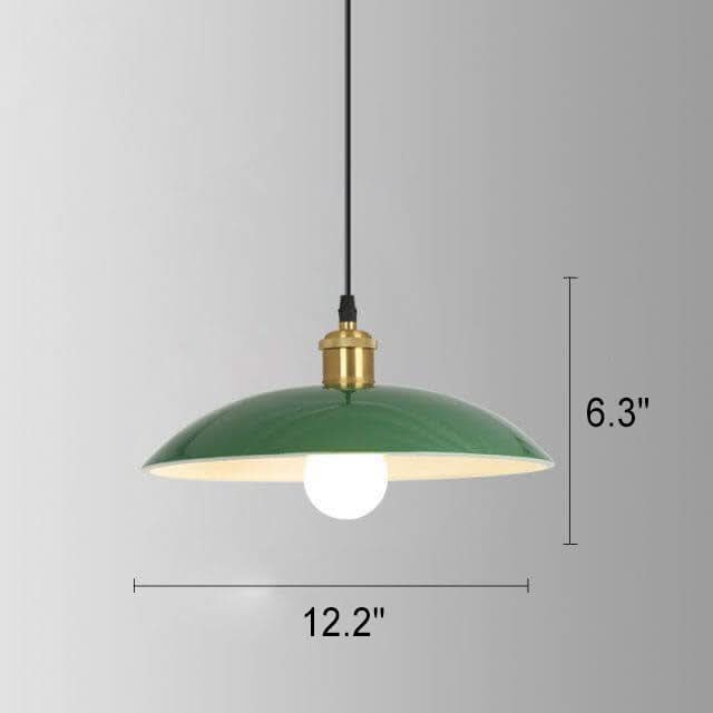 VERDANTHALO – Green Dome Pendant Light for Ambient Elegance