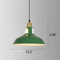 VERDANTHALO – Green Dome Pendant Light for Ambient Elegance