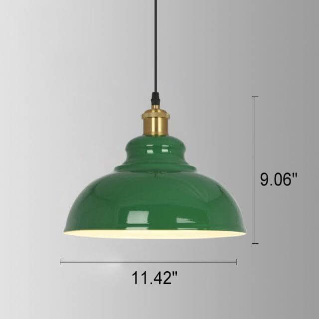 VERDANTHALO – Green Dome Pendant Light for Ambient Elegance