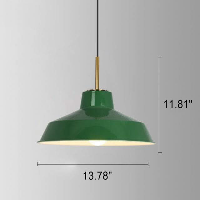 VERDANTHALO – Green Dome Pendant Light for Ambient Elegance