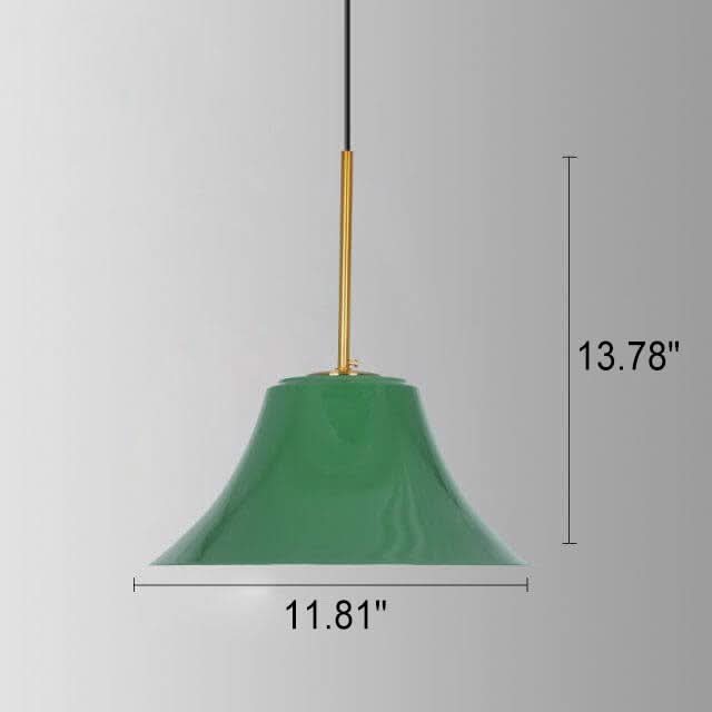 VERDANTHALO – Green Dome Pendant Light for Ambient Elegance