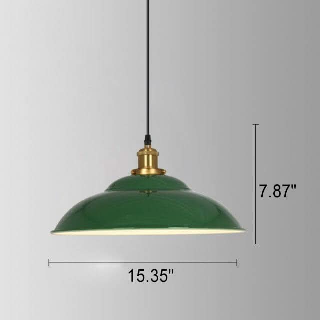 VERDANTHALO – Green Dome Pendant Light for Ambient Elegance