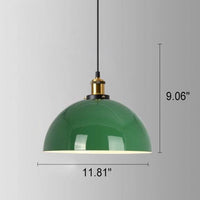 VERDANTHALO – Green Dome Pendant Light for Ambient Elegance