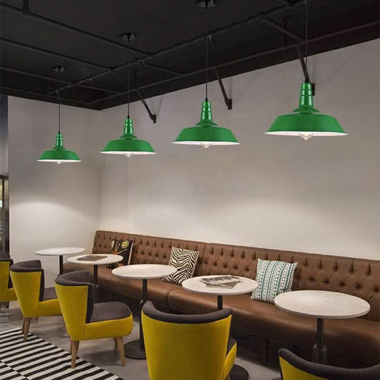 VERDANTHALO – Green Dome Pendant Light for Ambient Elegance