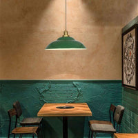 VERDANTHALO – Green Dome Pendant Light for Ambient Elegance